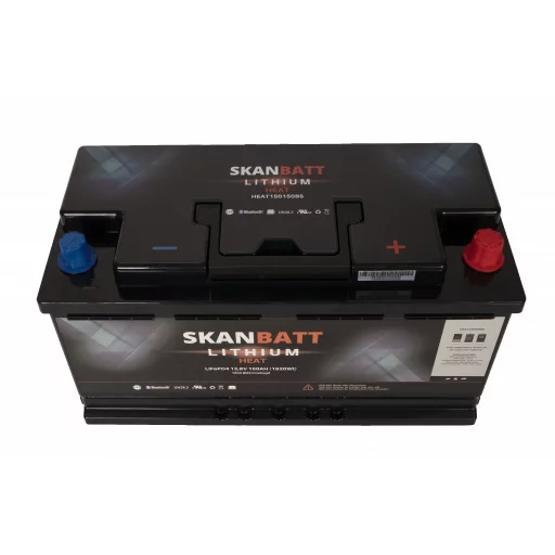 SKANBATT V.2 Lithium HEAT Batteri 12V 150AH 150A BMS - Bobil - Bluetooth