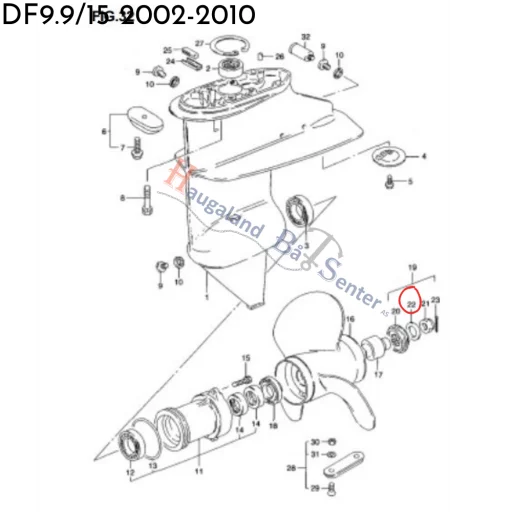 WASHER (12.5X22X2.5) -SUZUKI MARINE