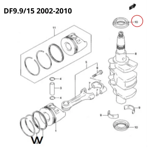 SEAL OIL (32X44X6.5) -SUZUKI MARINE