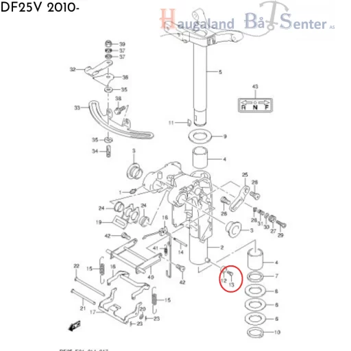 BOLT 6X14 PROTECTION DF25V/DF40&50/06- Suzuki Marine