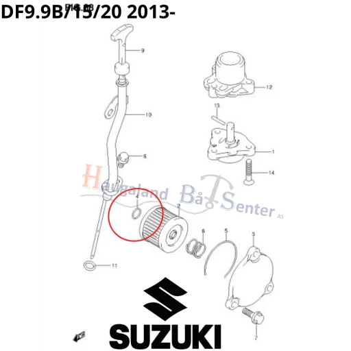 O RING OIL FILTER -SUZUKI MARINE