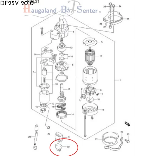 RELAY ASSY RM413/413D/415 W/ELECTRIC STARTER -SUZUKI MARINE