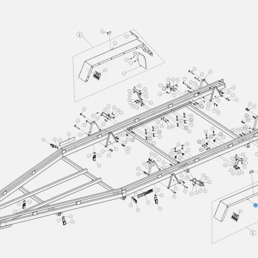 Skjerm stål boggi H m/skvettlappfes BK-HENGEREN