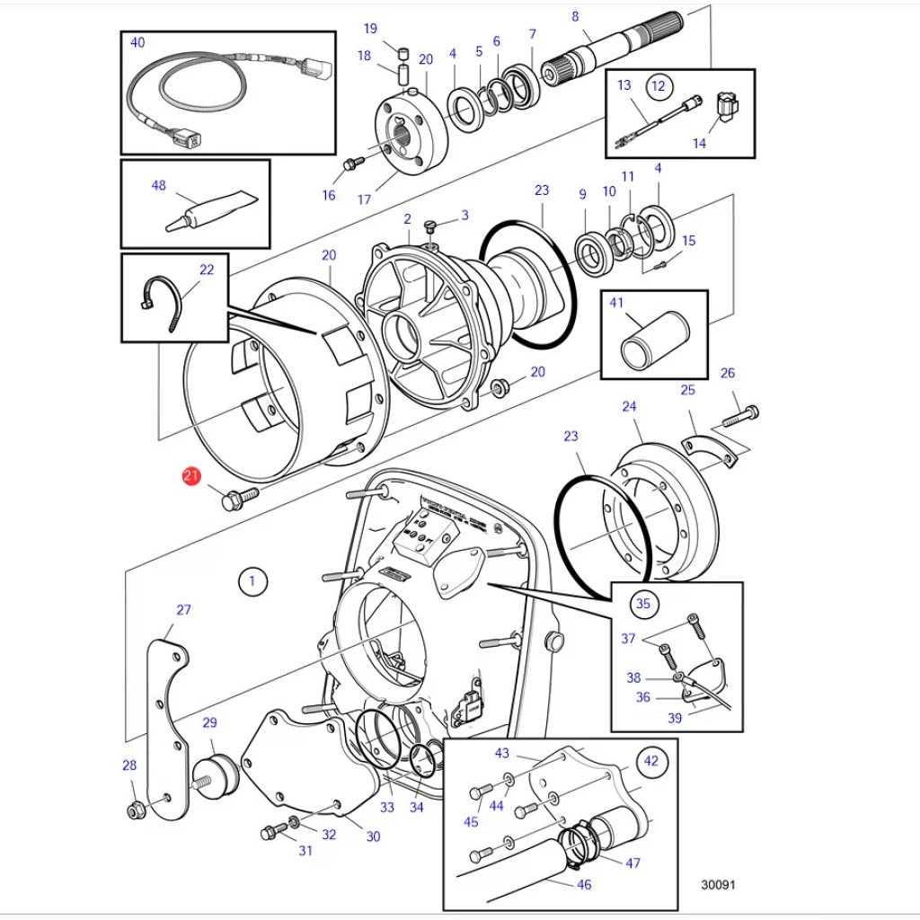FLÄNSSKRUV VOLVO PENTA 984816