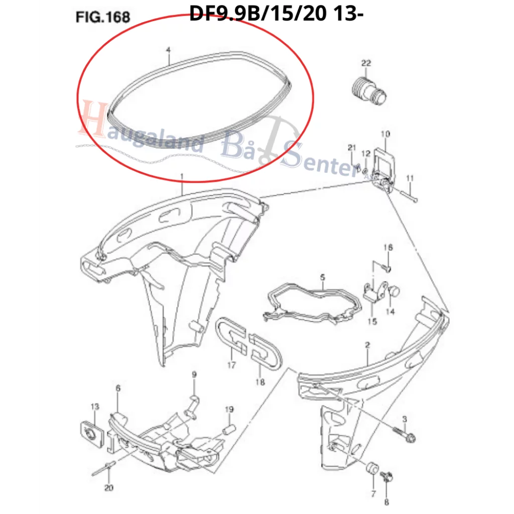 RUBBER DF15/20A -SUZUKI MARINE 61112-89L00