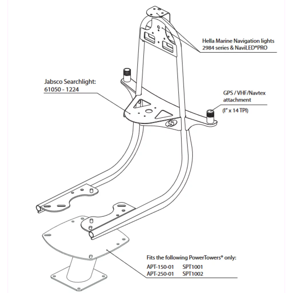 Navlight Gantry Mount for Single SC118 PowerTower®