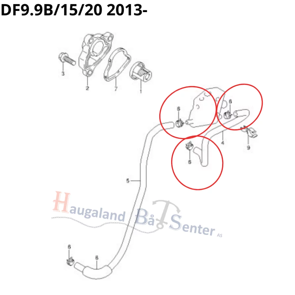 CLIP,WATER -SUZUKI MARINE