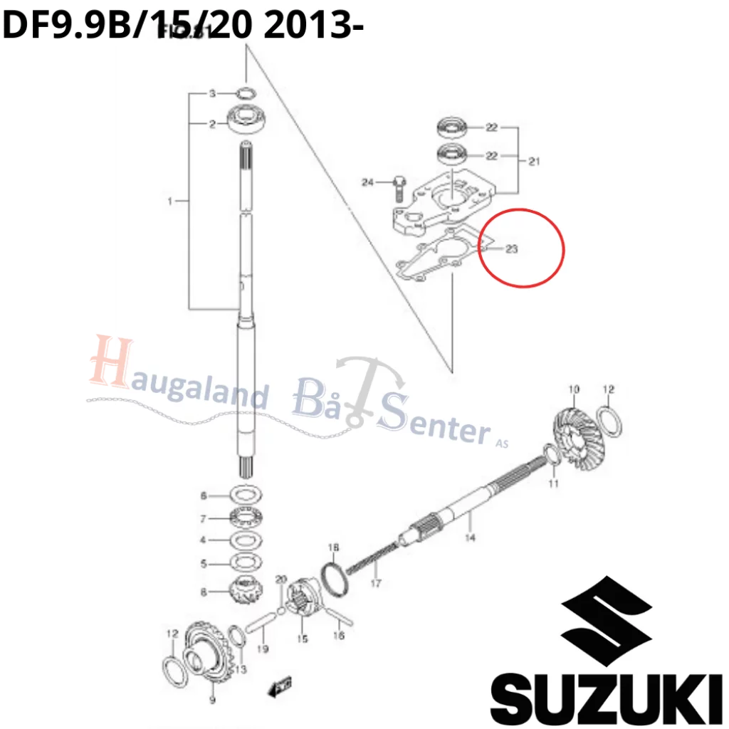 GASKET,DRIVE SFT DF8/9.9A /DF9.9B/15/20 -SUZUKI MARINE