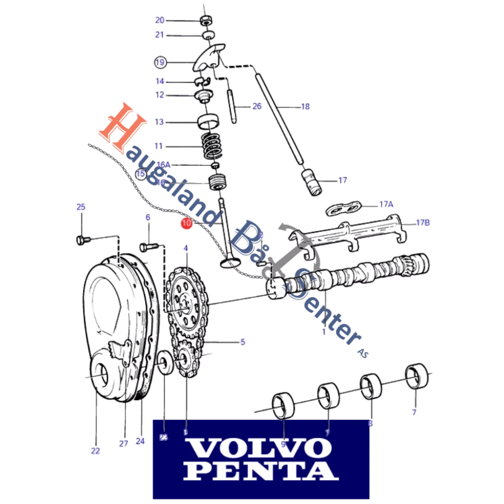 EKSOSVENTIL VOLVO PENTA 856368 / 875538