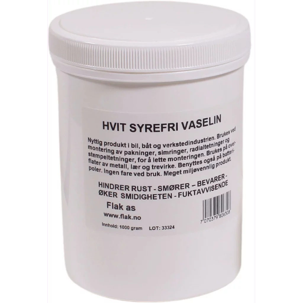 Vaselin Hvit Syrefri 1000 g