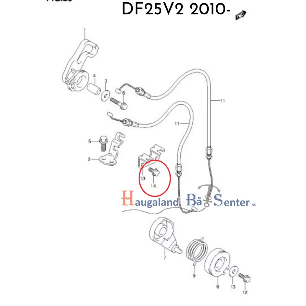 BOLT W/ELECTRIC STARTER -Suzuki Marine