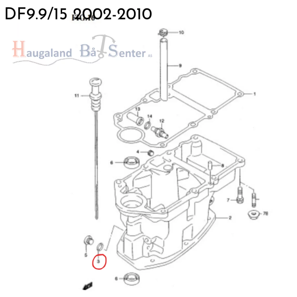 GASKET (12X17,0X1,0) -SUZUKI MARINE