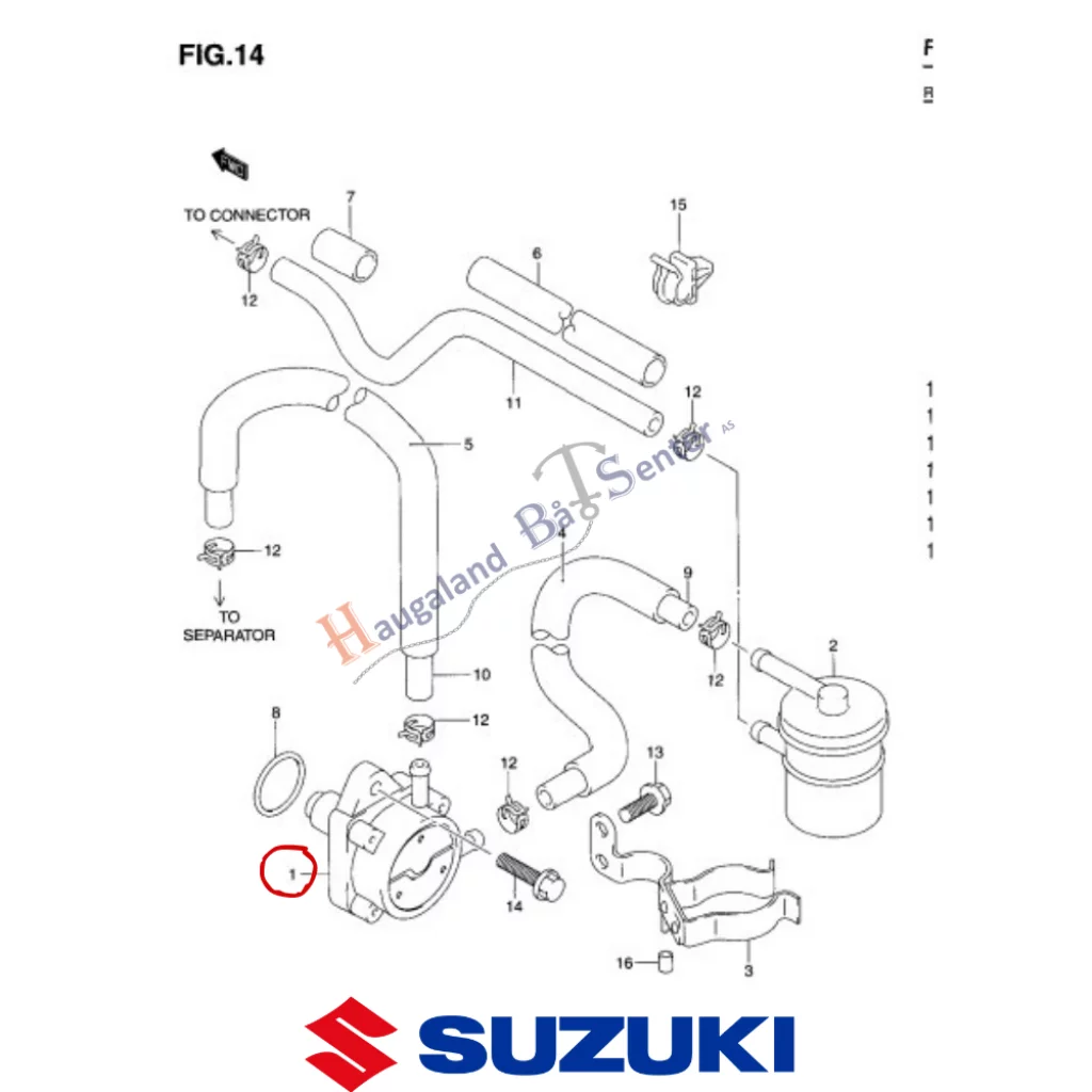 PUMP ASSY,FUEL SUZUKI MARINE 15100-90J11