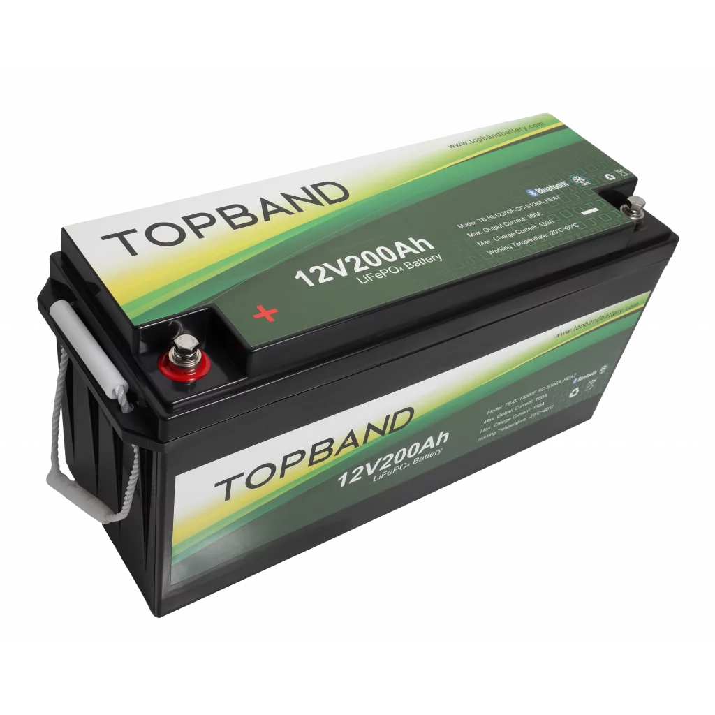 TOPBAND Lithium HEAT PRO - 12V 200AH - 200A BMS - Bluetooth og Varme (TOP-Heat200200BS)