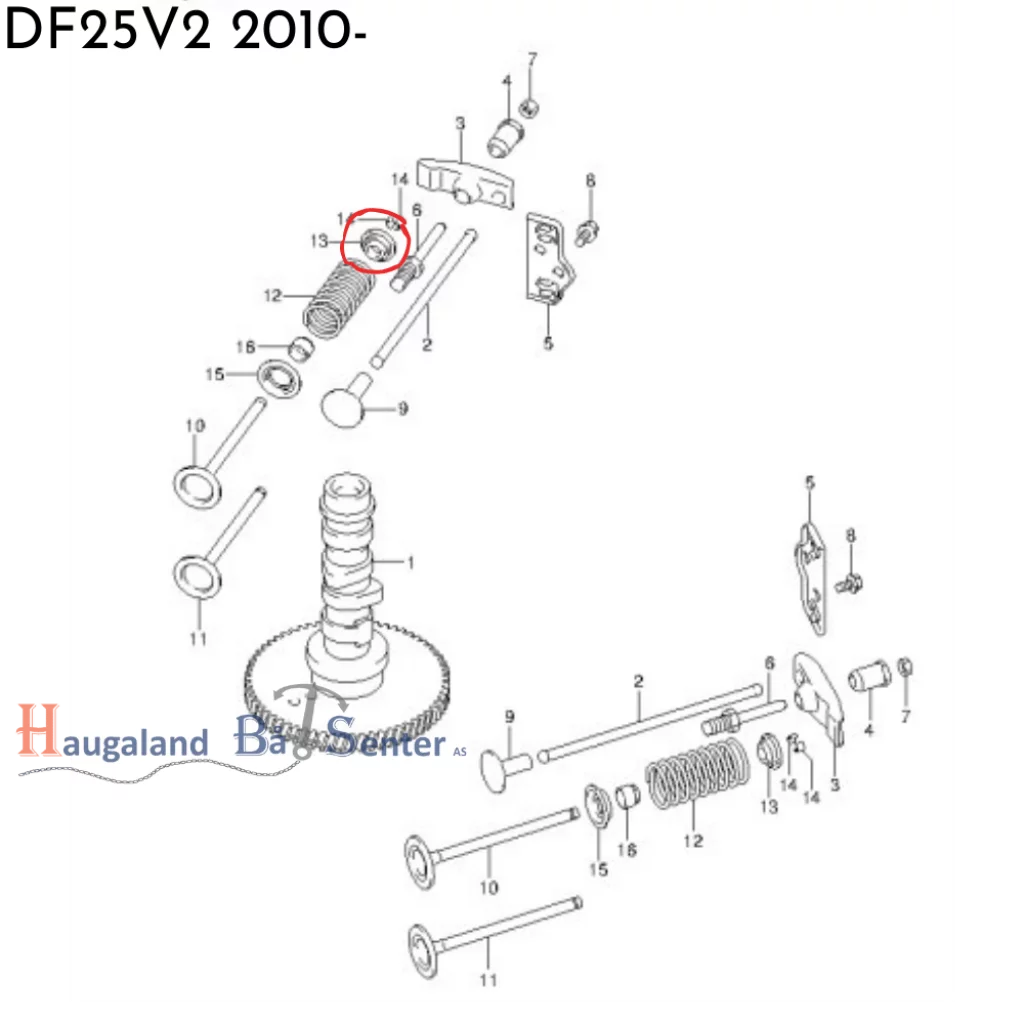 RETAINER,VALVE SPRING DF4/5/6 DF9.9/15 -SUZUKI MARINE