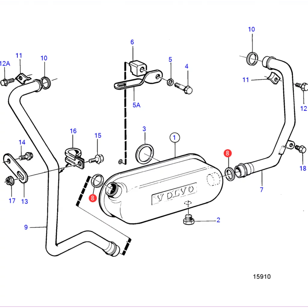 TETNINGSRING VOLVO PENTA 1543579