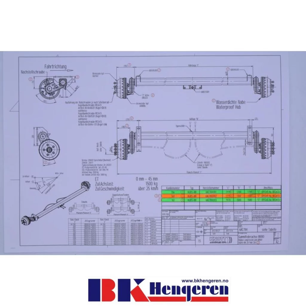 Aksling Knott B1500 V1500kg FL1970 BK-HENGEREN