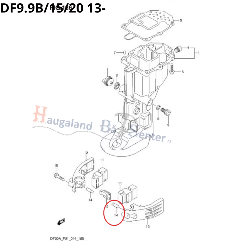 PIN,LOWER MOUNT COVER KNOCK -SUZUKI MARINE
