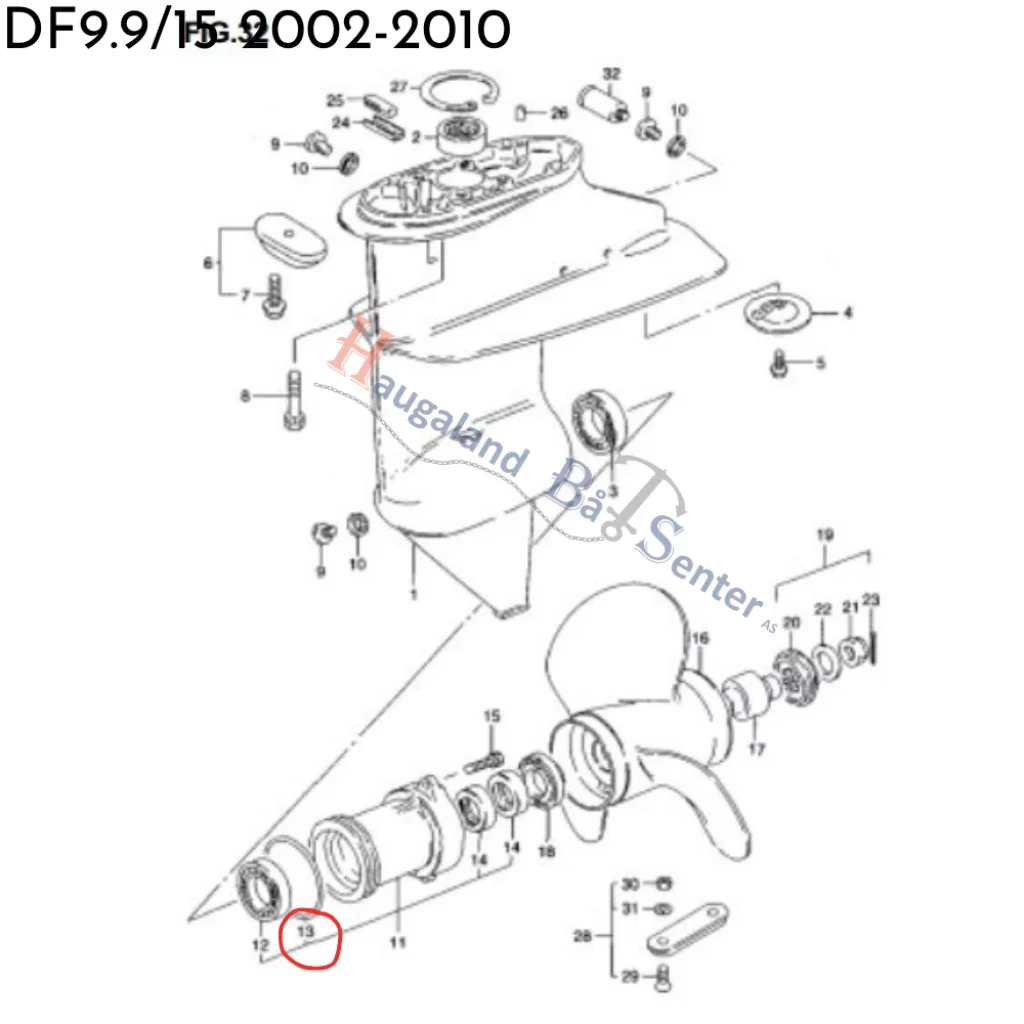 O RING PROP.SHAFT HOUSING -SUZUKI MARINE