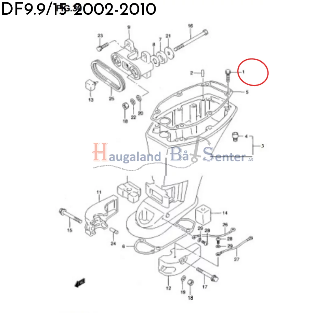BOLT 8 X 30 09117-08047 -Suzuki Marine