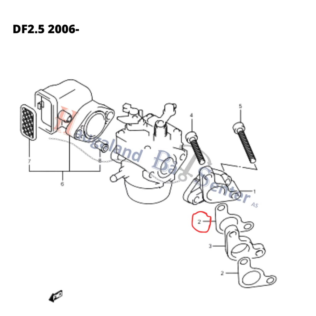 GASKET,INTAKE PIPE -SUZUKI MARINE