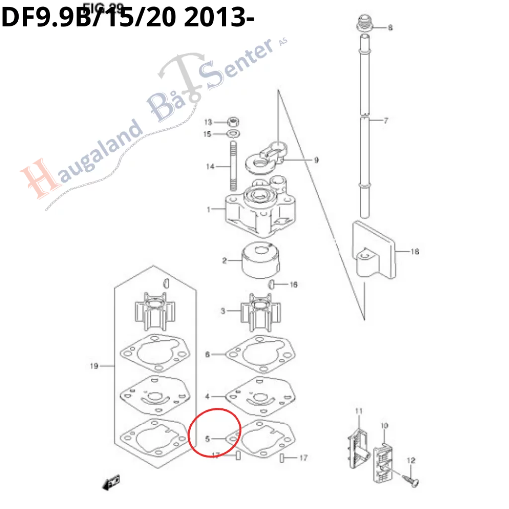 GASKET,PUMP CASE PANELDF8/9.9A  -SUZUKI MARINE