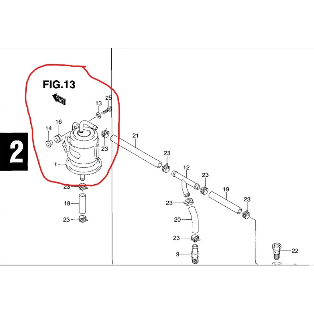 FILTER ASSY,FUEL -SUZUKI MARINE