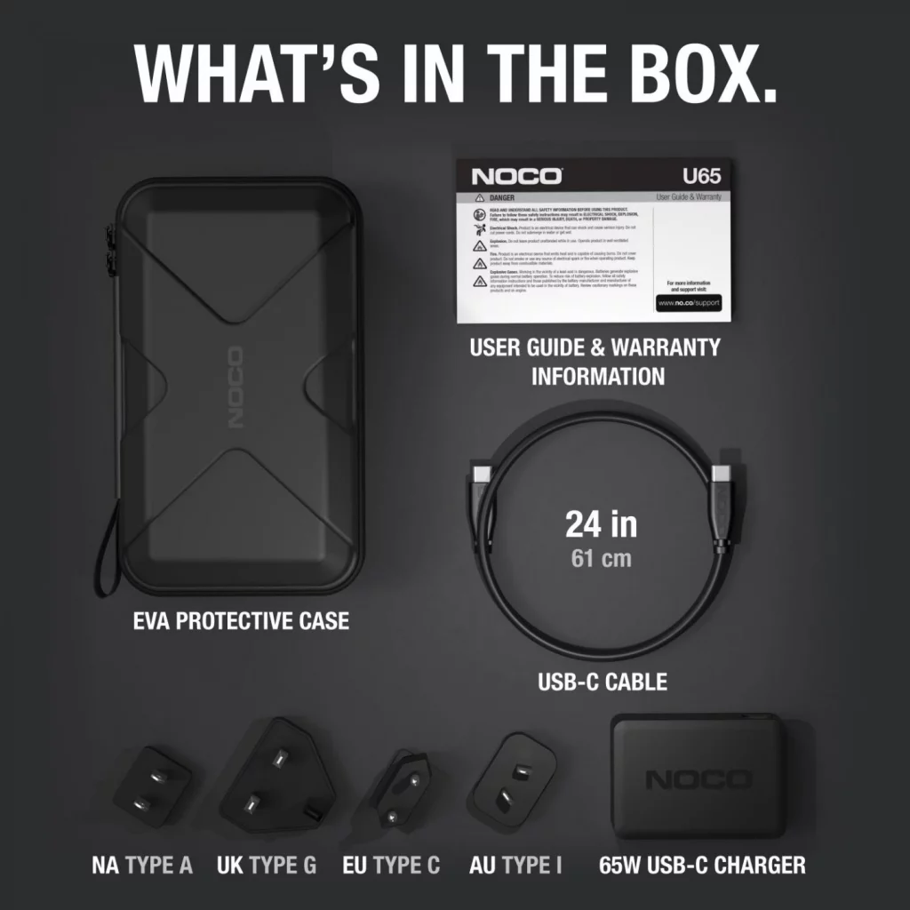 NOCO 65W Hurtiglader til GBX45 / GBX55 / GBX75 / GBX155