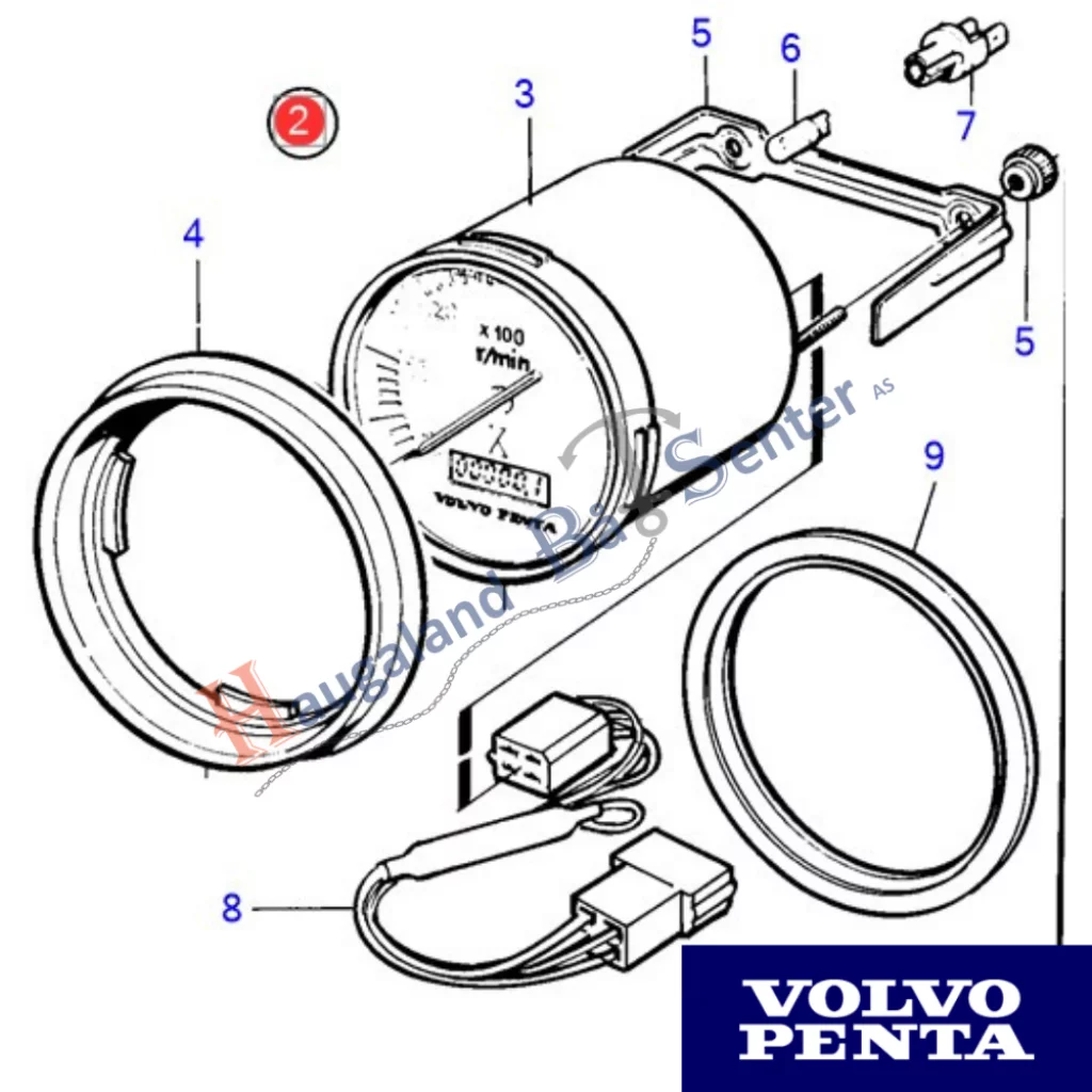 TACHOMETER IF ANALOGOR CIU-PULSE VOLVO PENTA 23715874 4000RPM