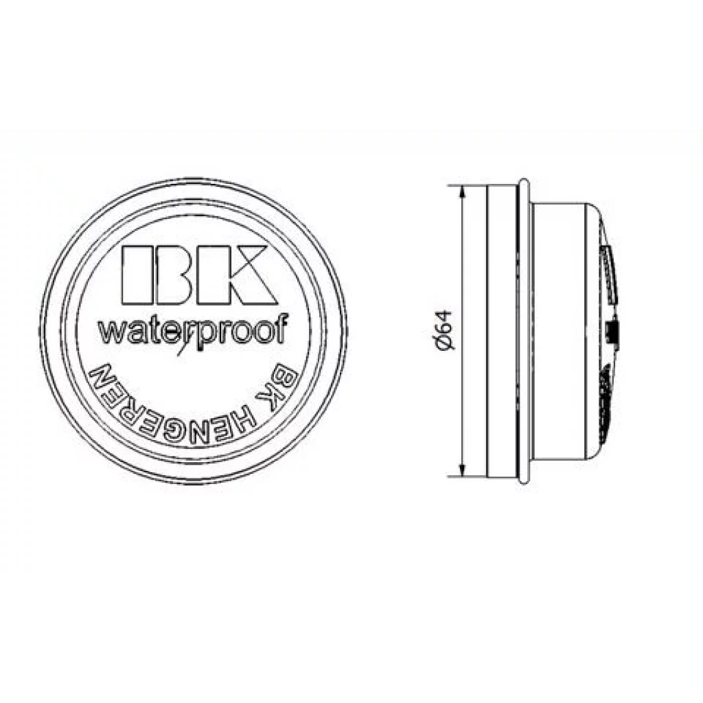 Navkopp Knott 64mm waterproof BK HENGEREN