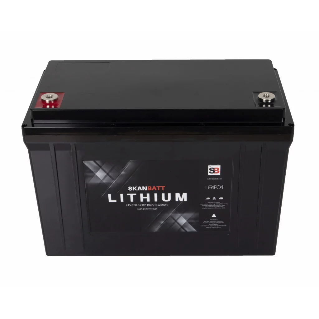 SKANBATT Lithium Batteri 12V 100AH 150A BMS