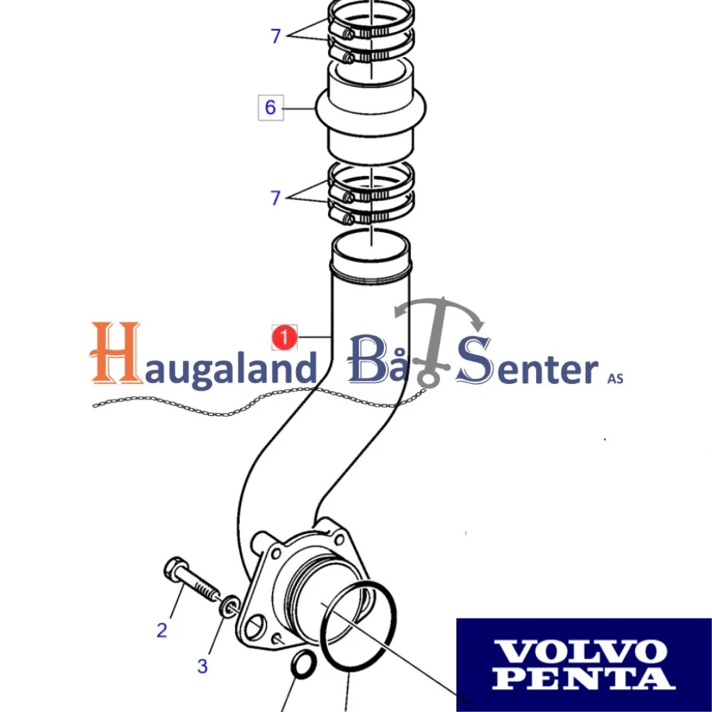 EKSOS RØR VOLVO PENTA 3581130