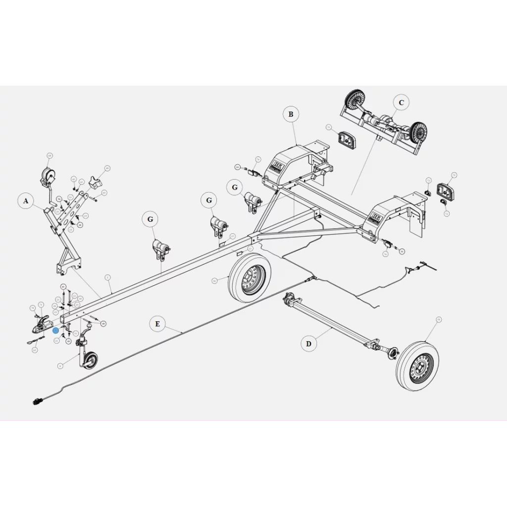 Dragstøtte liten 100mm BK-HENGEREN
