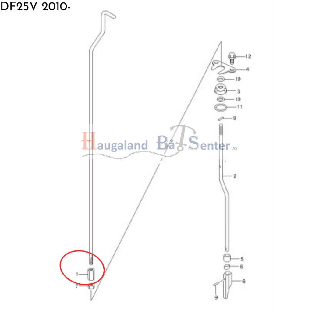 CONNECTOR,CLUTCH DF25/K6- SUZUKI MARINE 23311-95J00