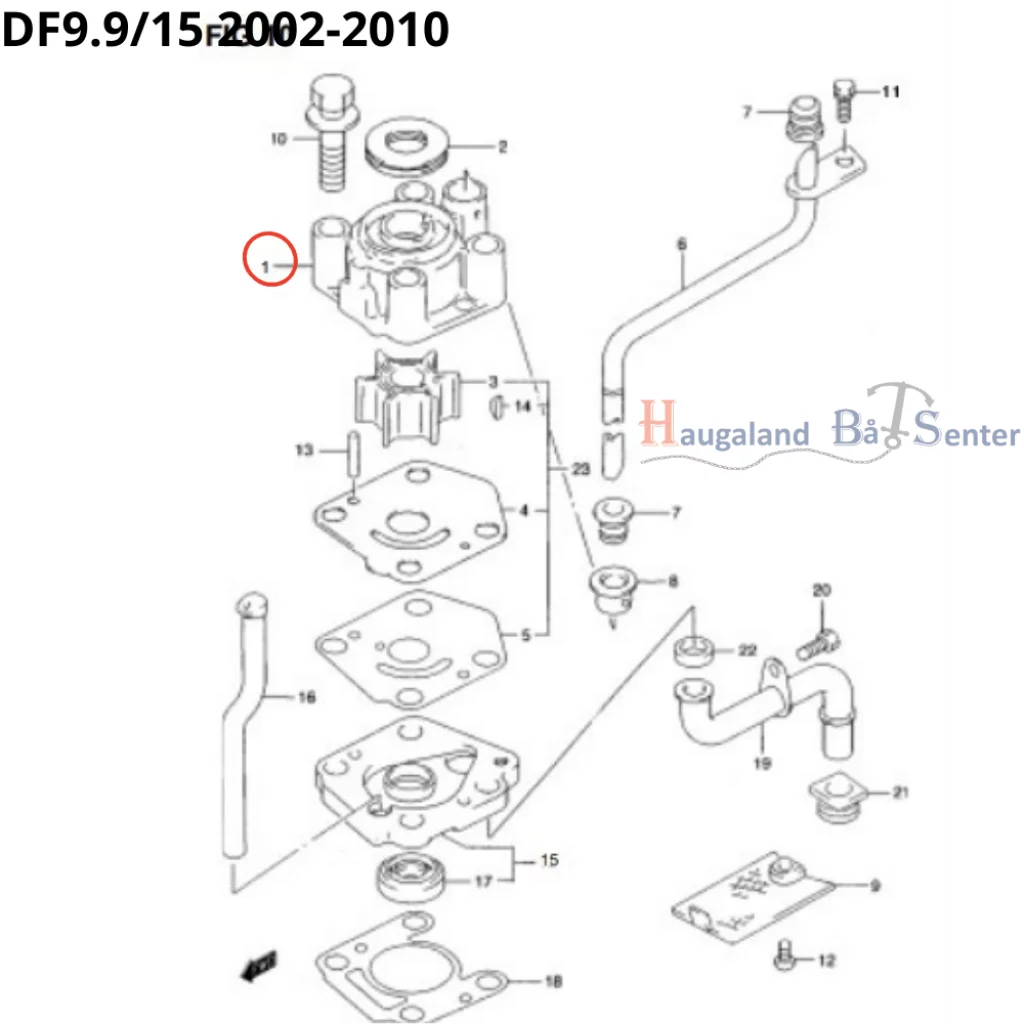 CASE WATER PUMP  Suzuki Marine