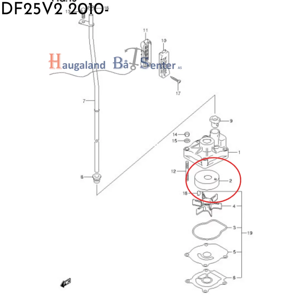 SLEEVE,WATER PUMP DF25/K6- SUZUKI MARINE