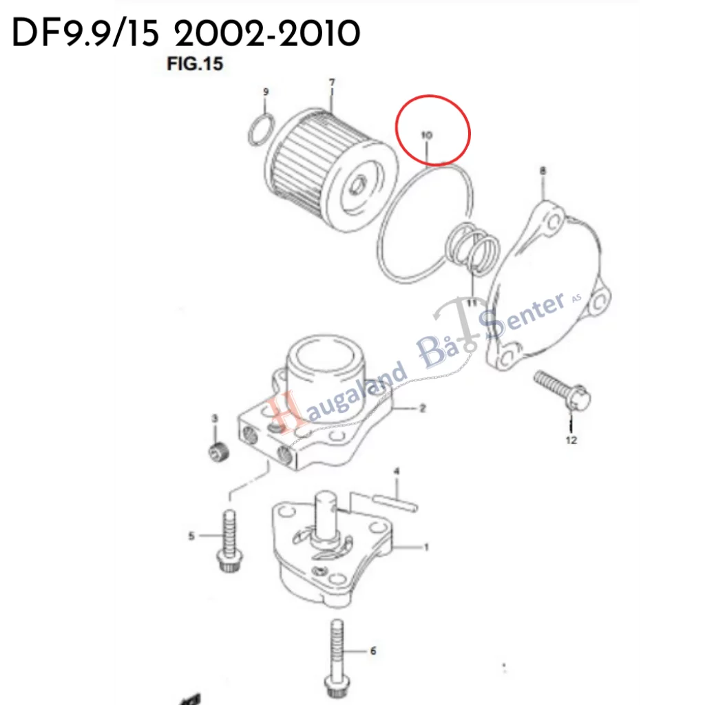 O RING  OIL FILTER -SUZUKI MARINE
