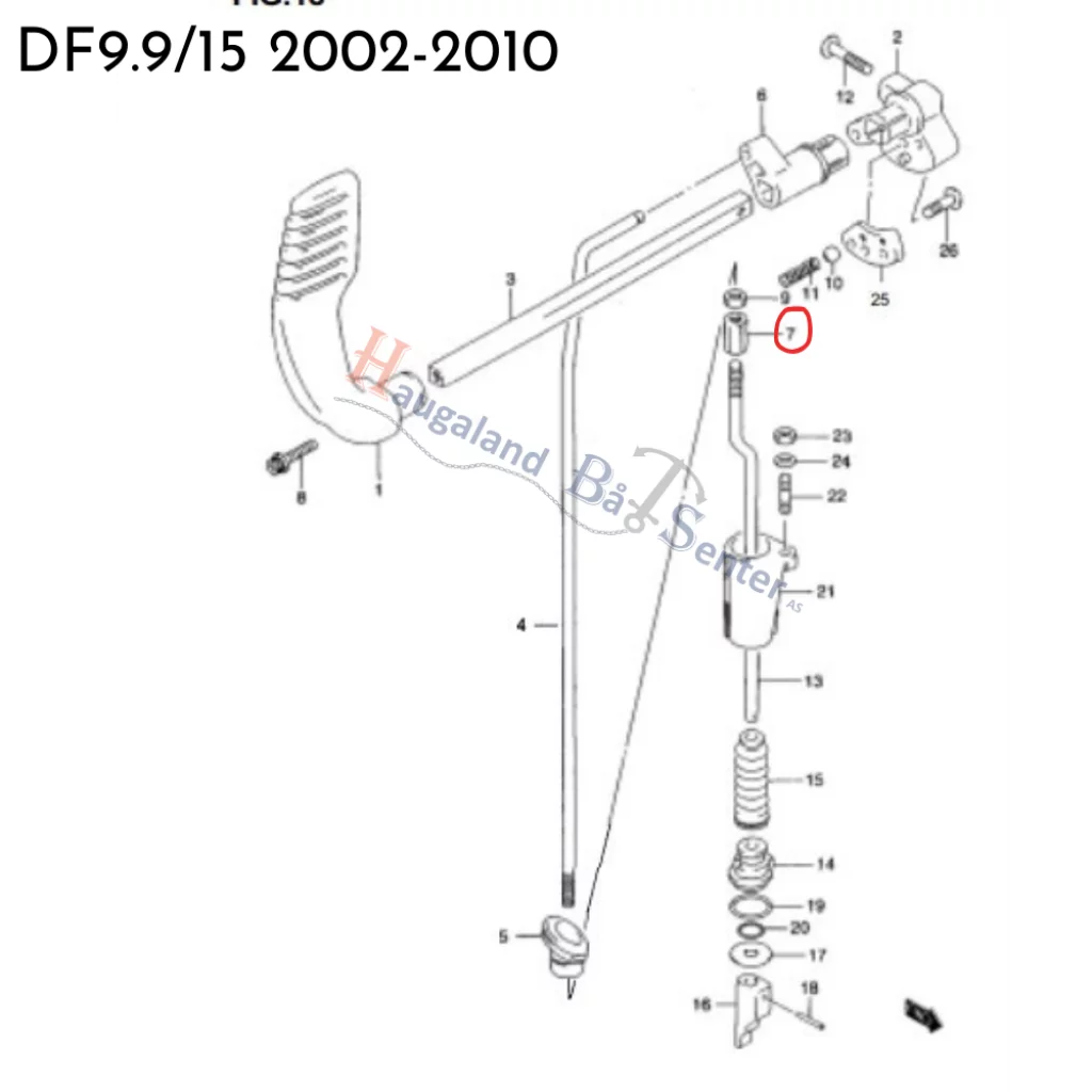 TURNBUCKLE,CLUTCH ROD DF9.9/15 DT9.9 SUZUKI MARINE