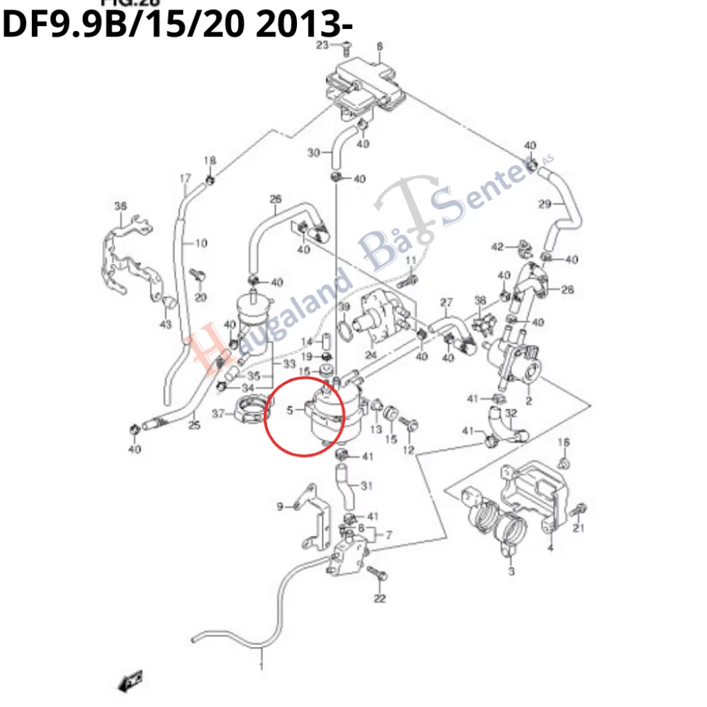 SEPARATOR,FUEL VAPOR DF15/K13 -SUZUKI MARINE