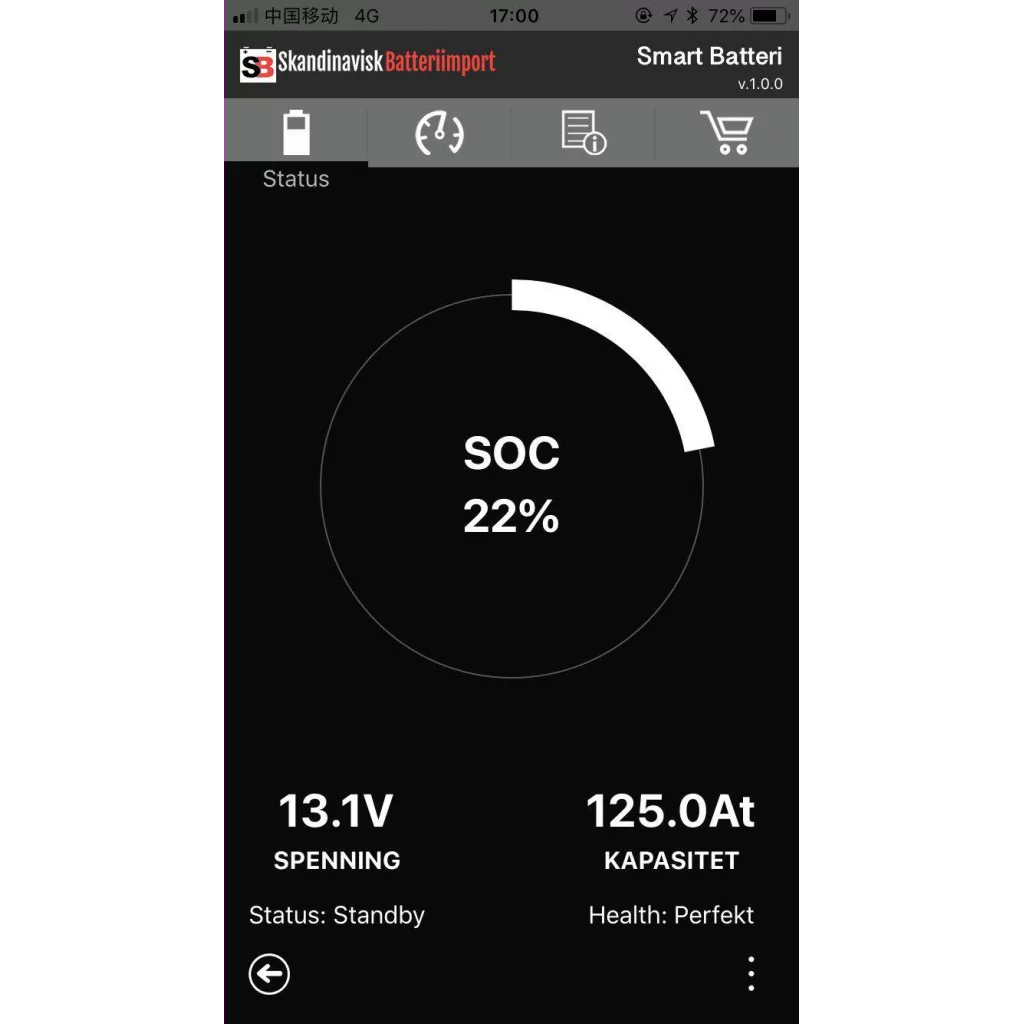 SKANBATT Bluetooth Lithium Batteri 12V 125AH 150A BMS - 8års garanti