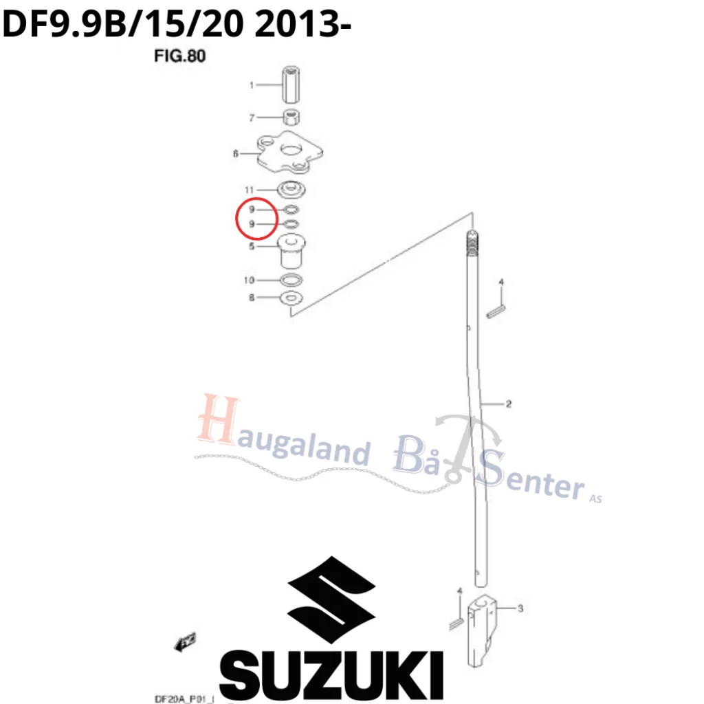 O RING,D:1.7,ID:5.8 DF8/9.9A -SUZUKI MARINE