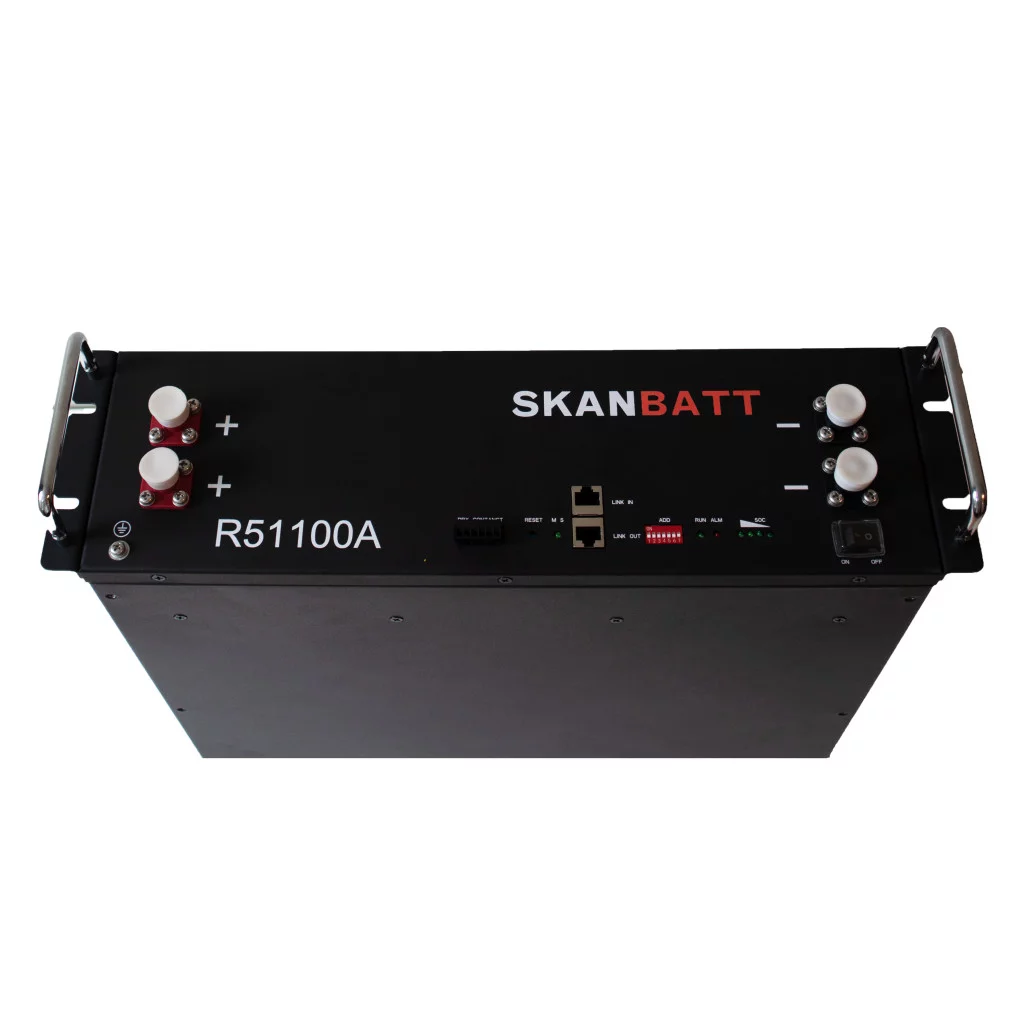 SKANBATT Lithium 3U Rackbatteri 51,2V 100Ah - 5,12kWh - LiFePO4
