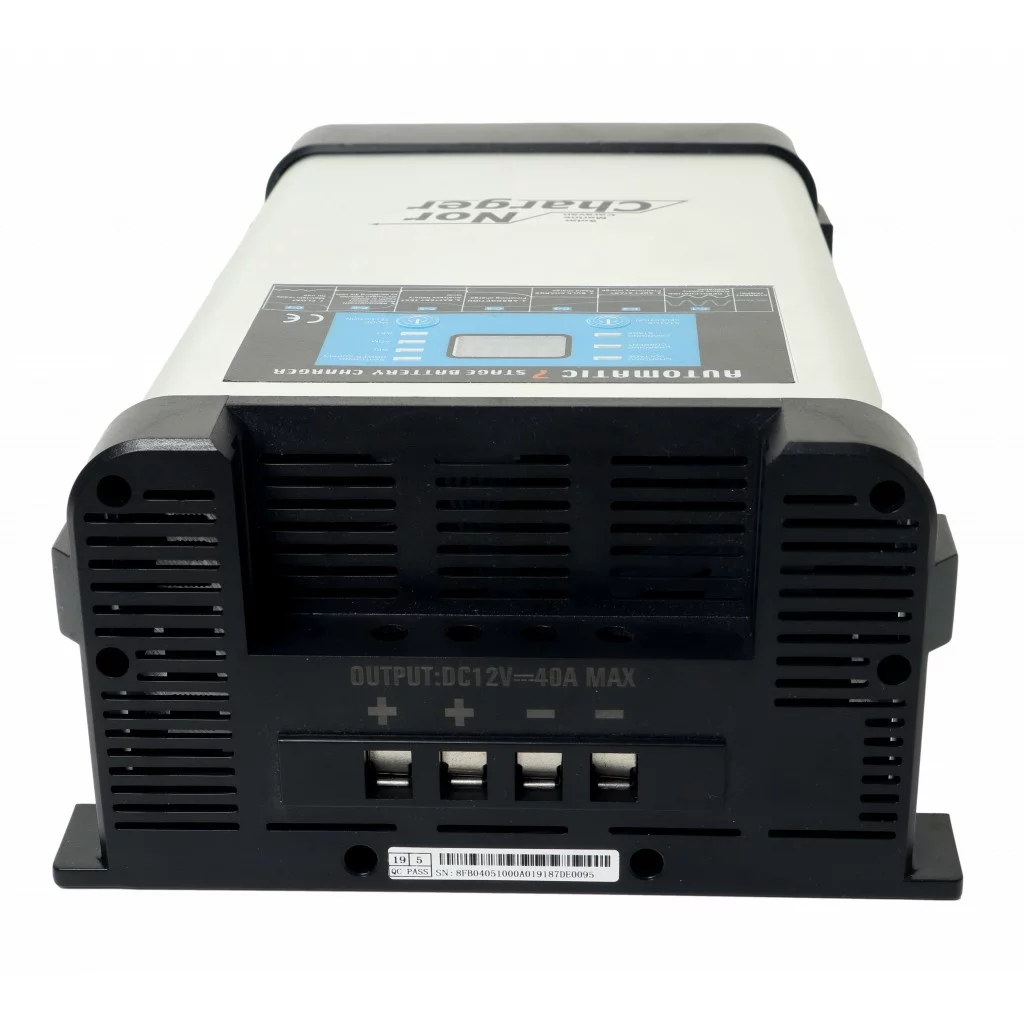 NOR CHARGER Pro Serie Elektronisk Batterilader 12V 40A - 2 Kanaler