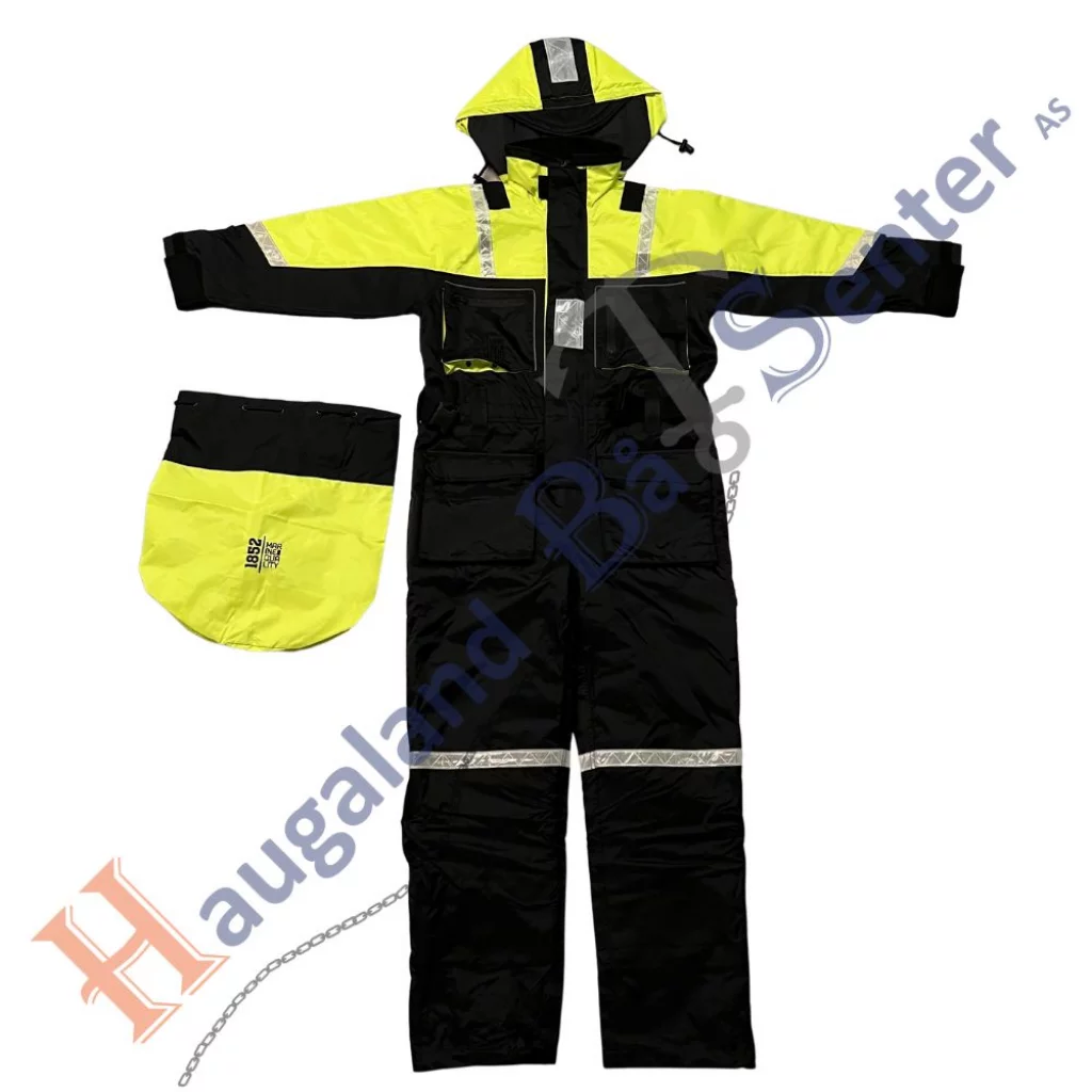 1852 Flytedress Barn 160 cm svart m/fluor gul