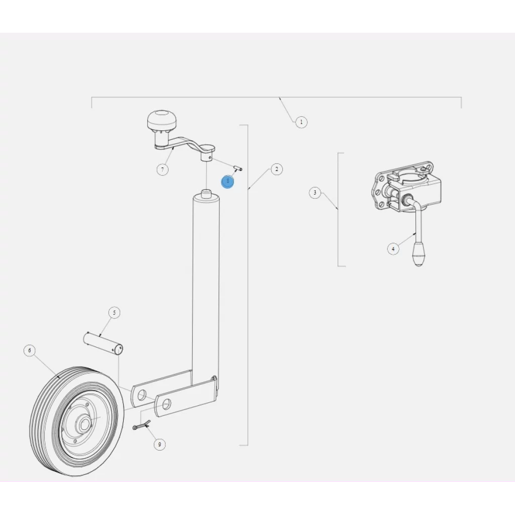 Splint til nesehjul, skrutipp BK-HENGEREN