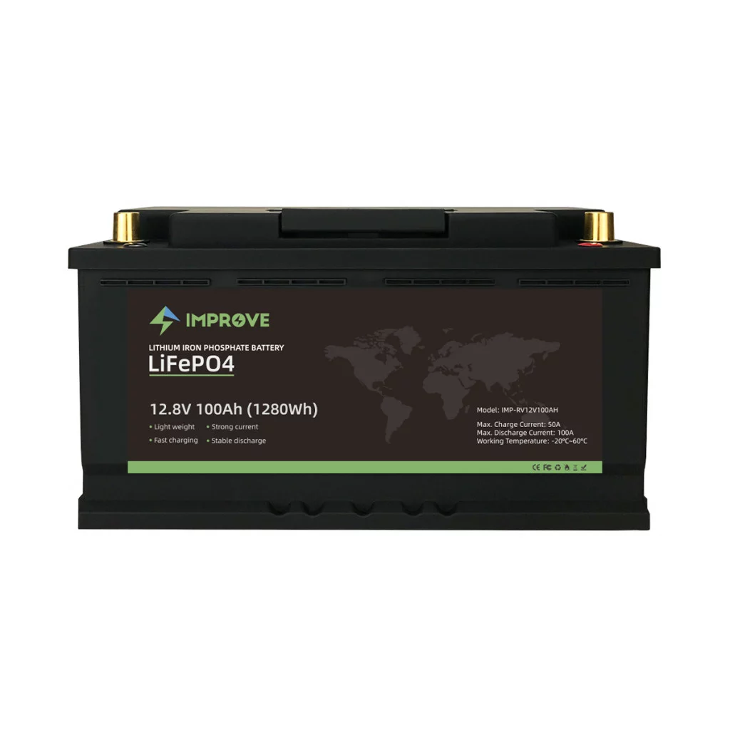 IMPROVE Lithium Batteri 12V 100Ah (LiFePO4) BMS 100A - BOBIL