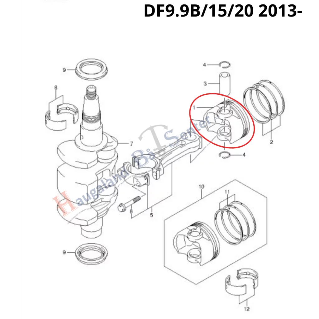 PISTON DF15/K13 -SUZUKI MARINE
