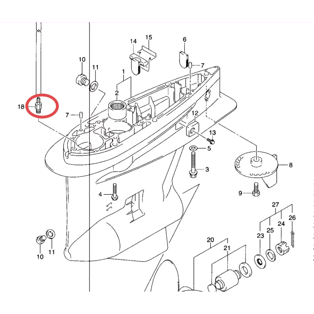 NIPPLE -SUZUKI MARINE