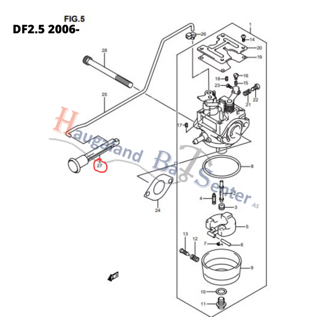 KNOB, CHOKE DF4/5 -SUZUKI MARINE
