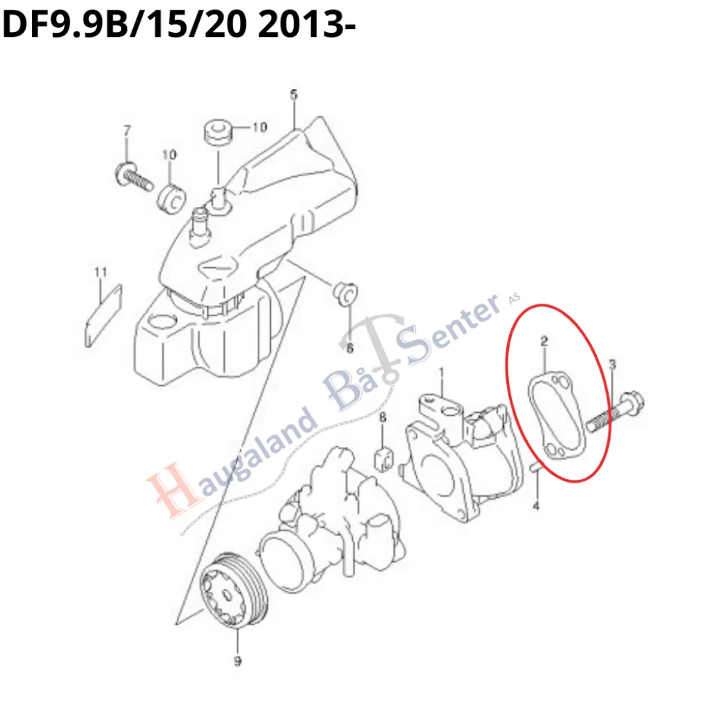 GASKET,INLET DF15/K13 SUZUKI MARINE